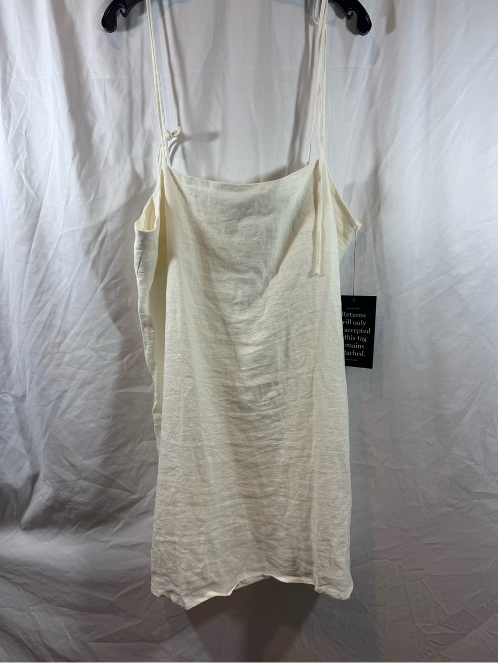 Tuckernuck Cream Slip Dress with Thin Straps XXL